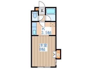 ヒュース八軒Ａの物件間取画像